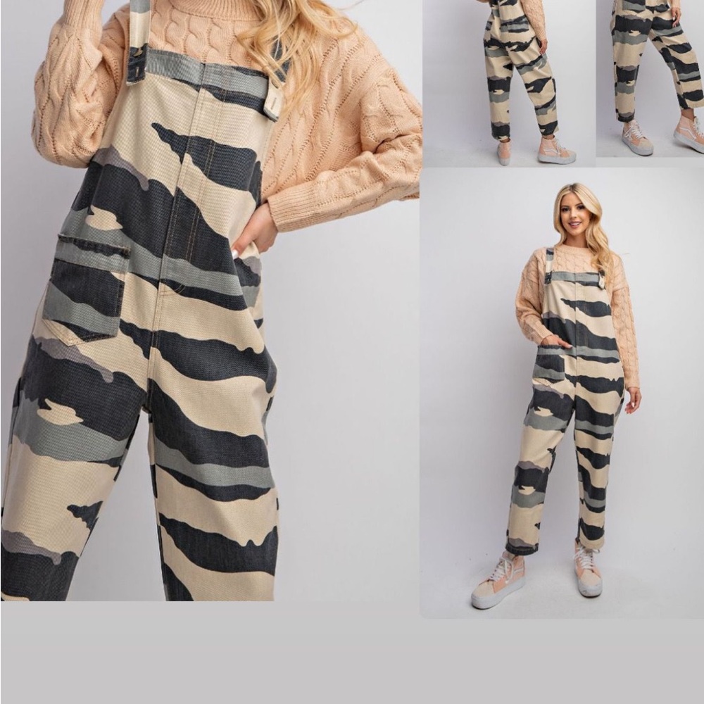 EASEL brand NWOT size L Camouflage Overalls.